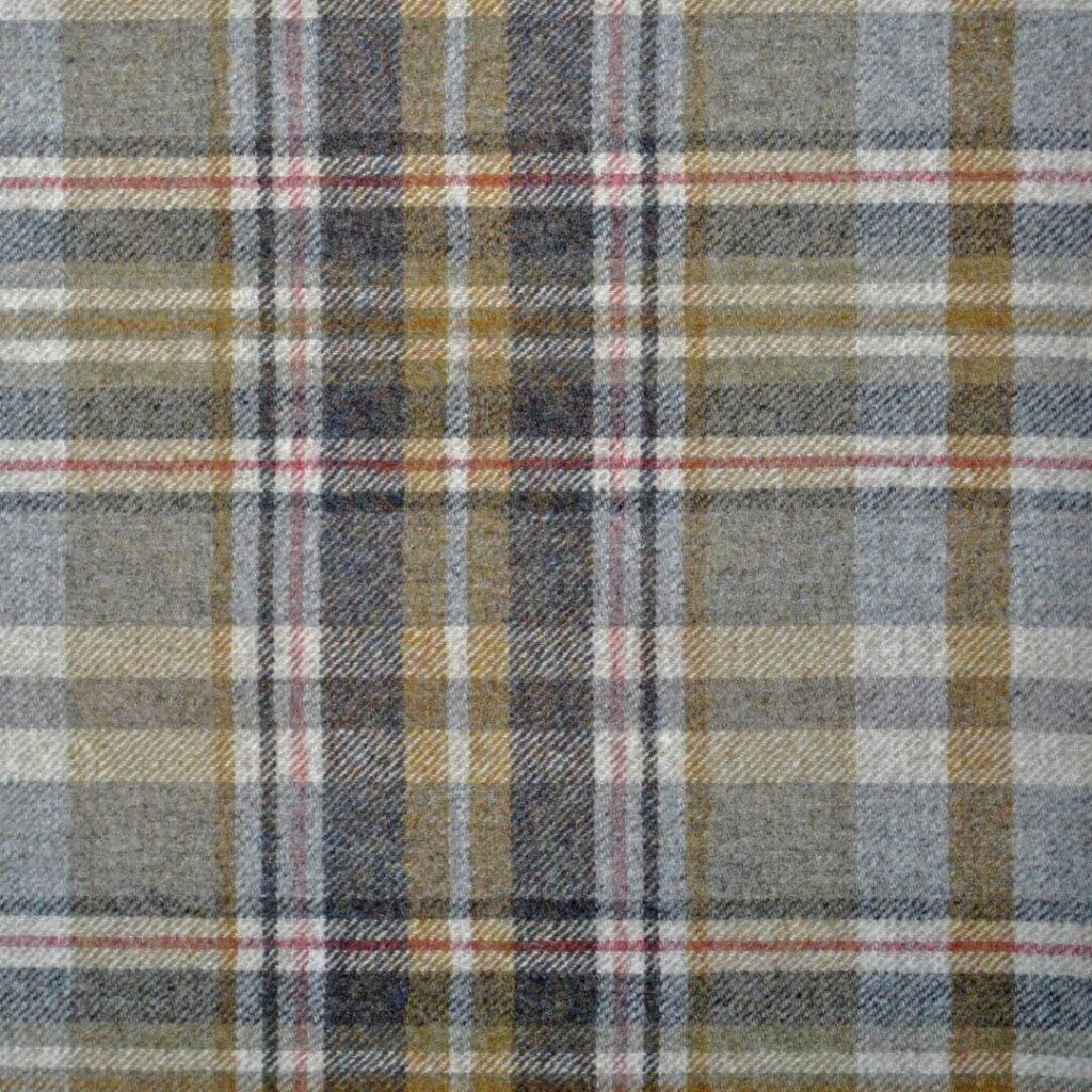 John Sankey Bowland Sage a wool plaid fabric